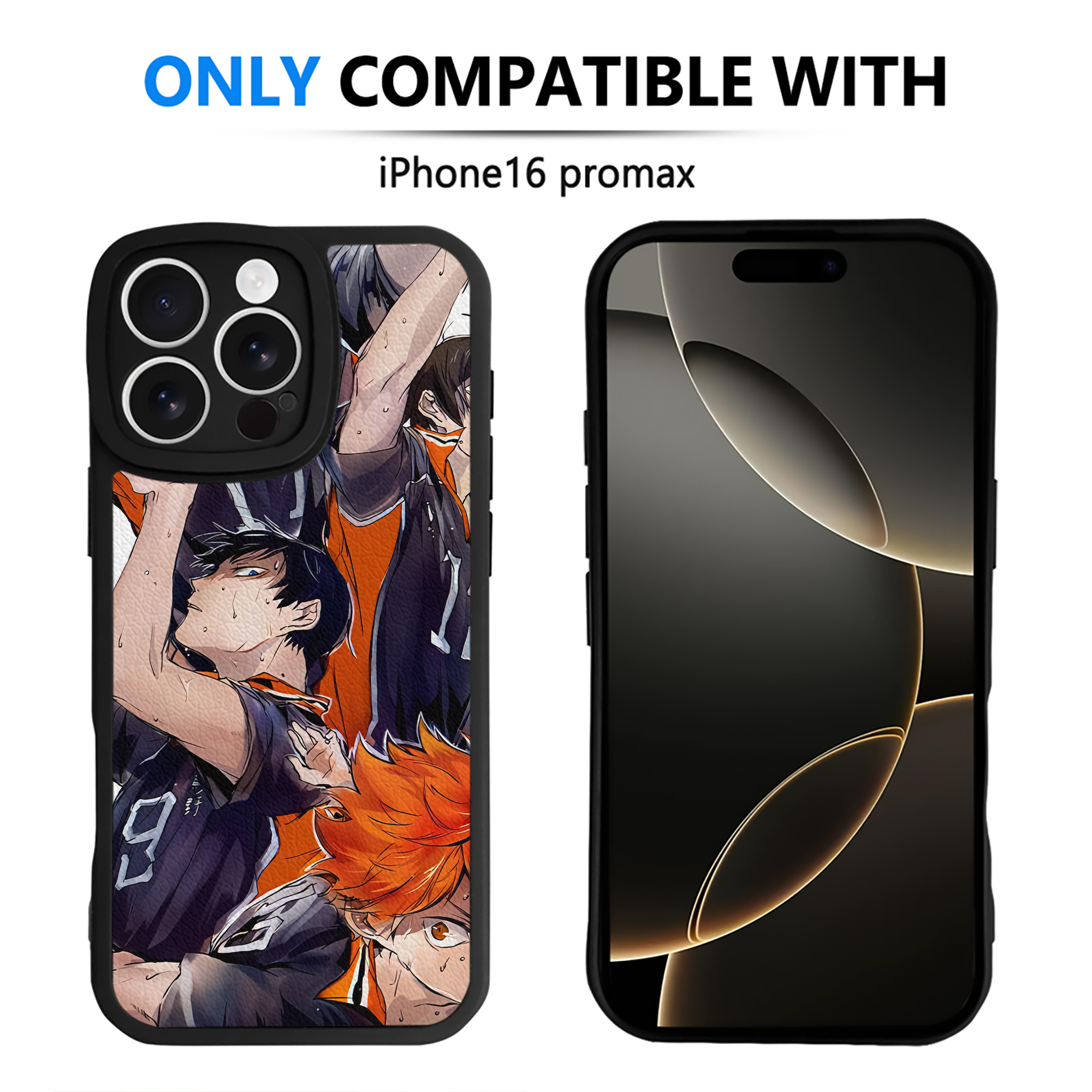 （画像用） ハイキュー!! Haikyu!! 【iPhone 16シリーズ対応】シリコンスマホケース（レザー調） 材質：シリコン